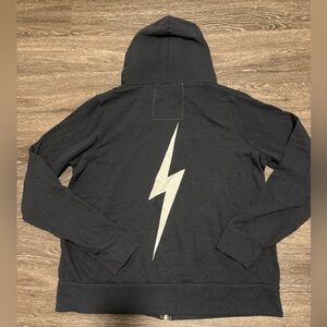Aviator Nation Bolt Zip Hoodie - Charcoal